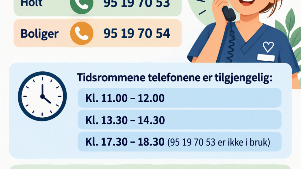 Lenke til artikkel: Hjemmesykepleien innfører fra 01.10.26 telefontid